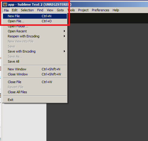 Create New File In Sublime Text