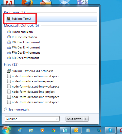 Launch Sublime Text
